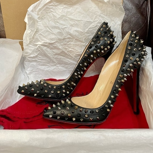 CHRISTIAN Louboutin So Kate, Multicolor metallic spiked Pumps, EU 39. - Picture 4 of 14